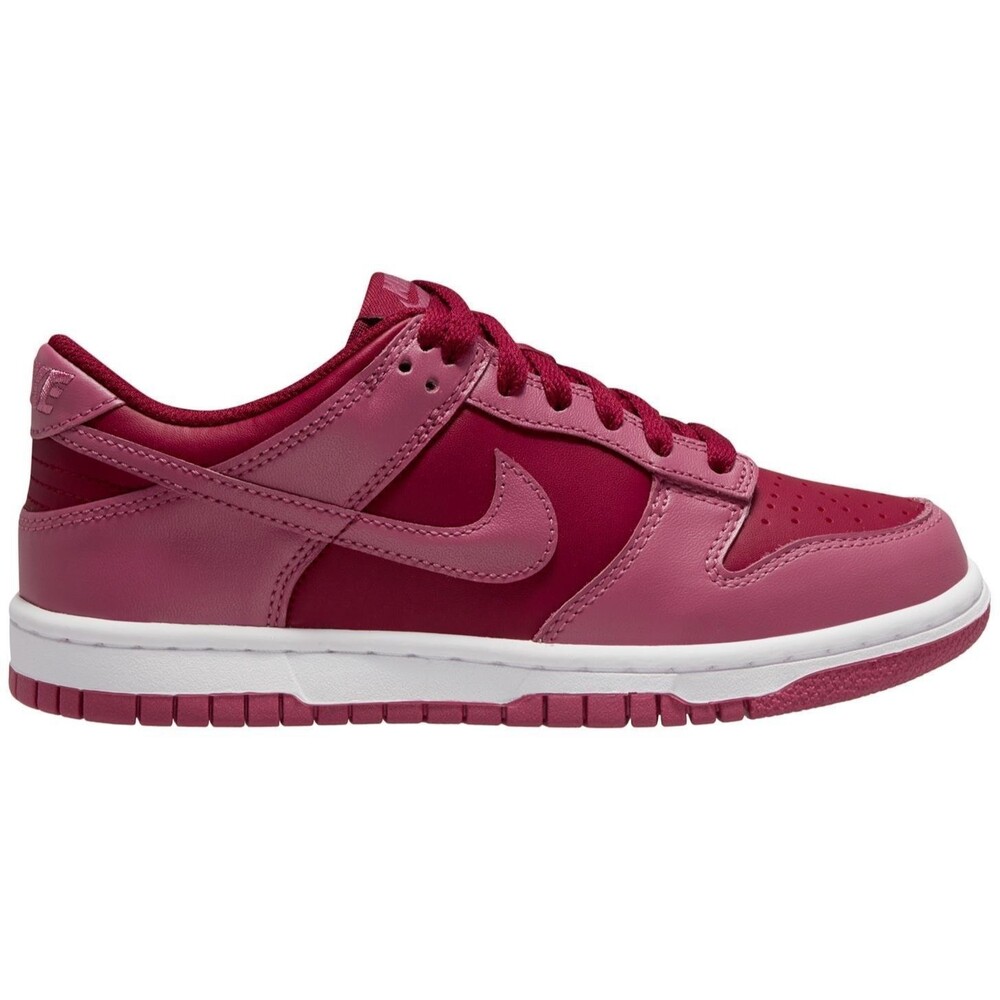 New Nike Grade School Kids Dunk Low Team Red Sweet Beet - Shoe Size: 7